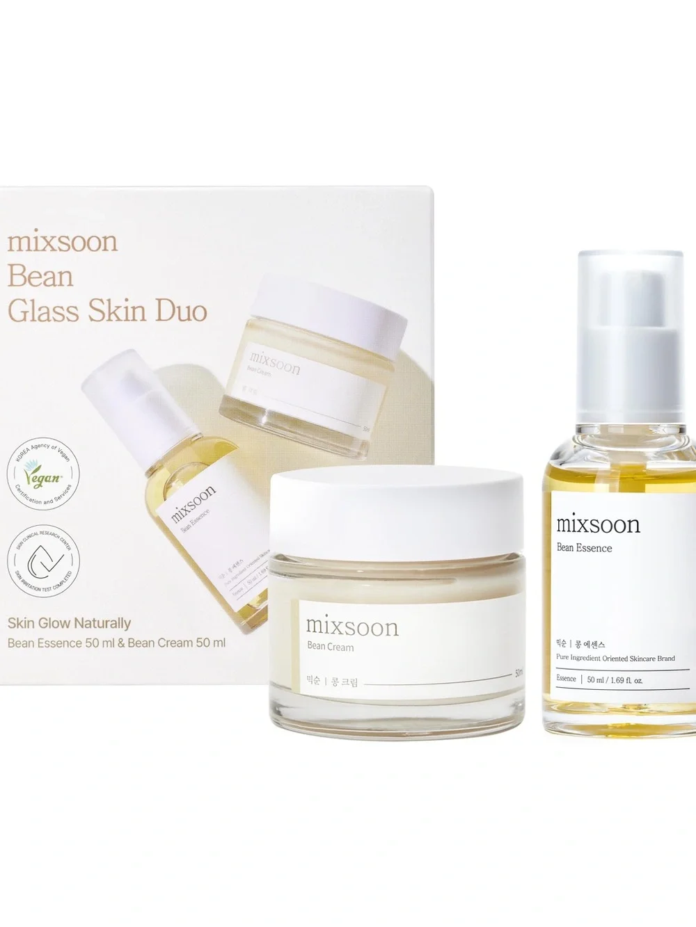 mixsoon Bean Glass Skin Duo / Bean Essence 50ml + Bean Cream 50ml